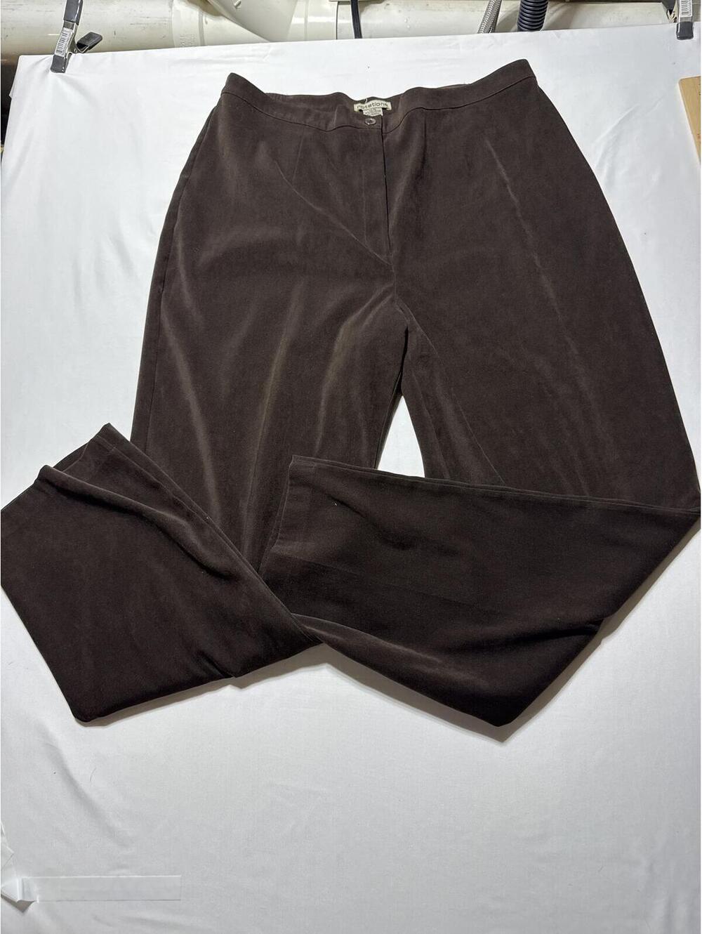Notations Brown Stretch Lounge Pants Size XL 97% Polyester 3